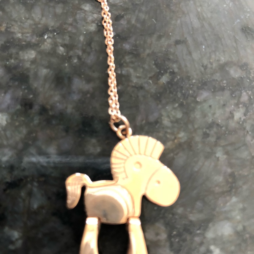 Necklace pony horse rose gold